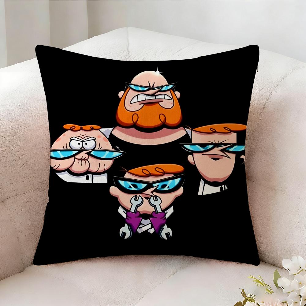 Ddexters Laboratory Anime Pillow Case Pillowcase Doublesided Printed Sofa Cushion Bedroom Headboard Pillow