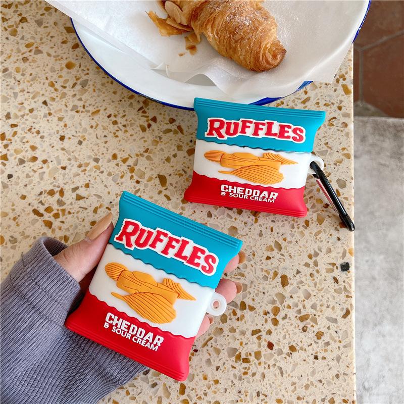 3D Чеддер картофельные чипсы еда ударопрочный защитный силиконовый чехол для наушников Airpods Pro 2 чехол для детей мальчиков девочек Funda