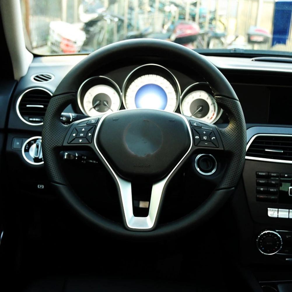 Наклейка на накладку на кнопку рулевого колеса, подходит для Mercedes Benz ABCE ML GL CLA GLA GLK SL SLK Class W176 W246 W212 W204
