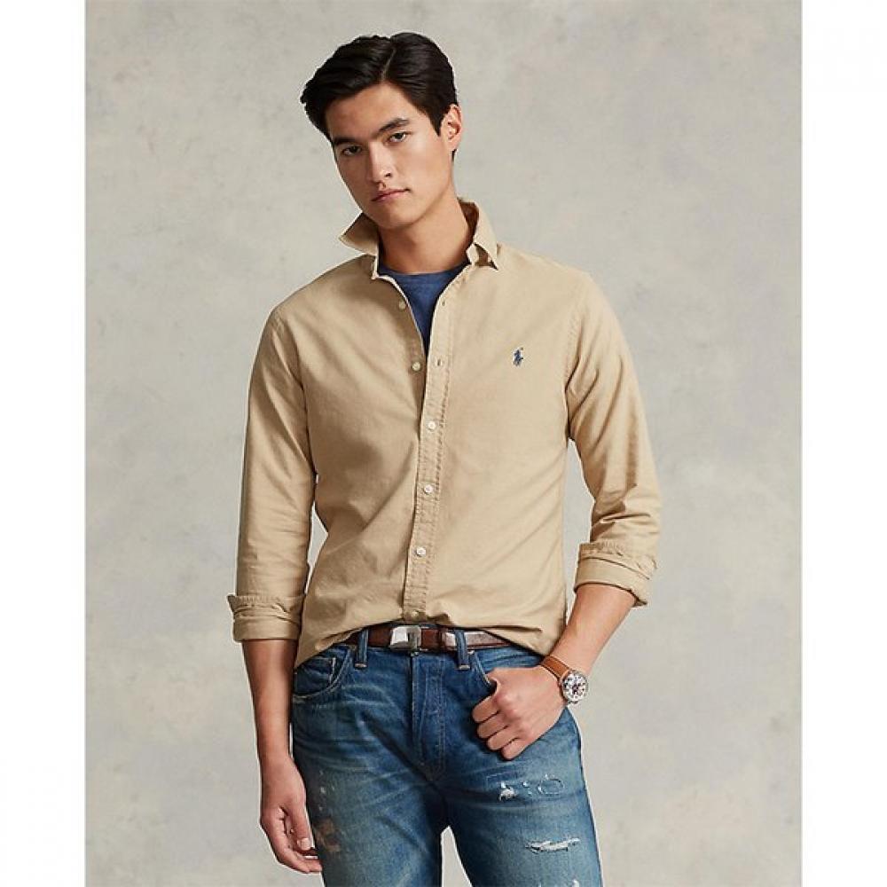 Polo Ralph Lauren Мужская классическая оксфордская рубашка, окрашенная в готовом виде Mnpowov16822687260