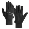 Outdoor Cycling Sports Gloves for Men Windproof Waterproof Fleece  Warm  Touch Screen Zipper Gloves for Autumn and Winter