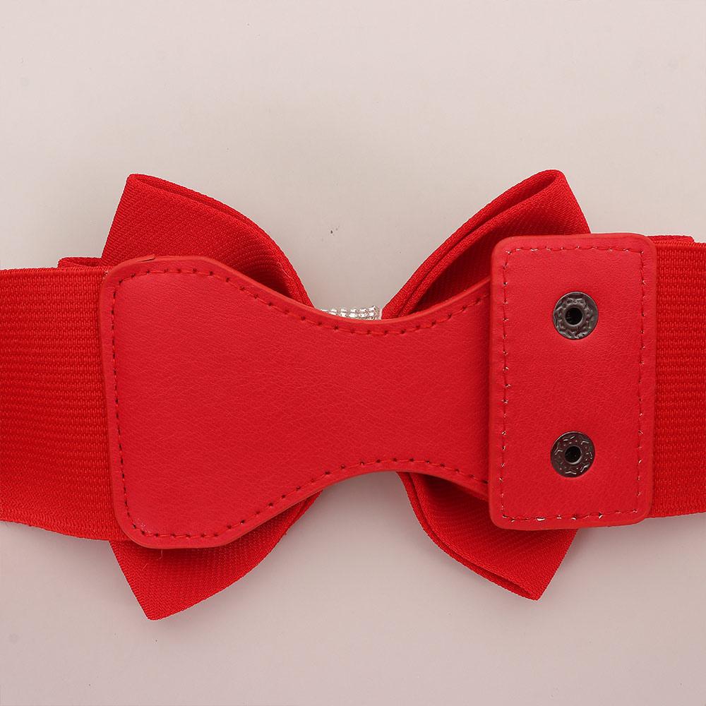 Регулируемая пряжка Женский эластичный широкий пояс Однотонный пояс-бант Аксессуары для платья и пальто