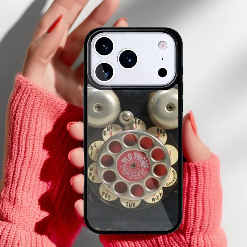 Ретро Винтажный Синий Телефон Чехол для Телефона для iPhone 17 Air 16e 15 14 13 Pro Max Задняя Крышка для 12 11 Pro Coque