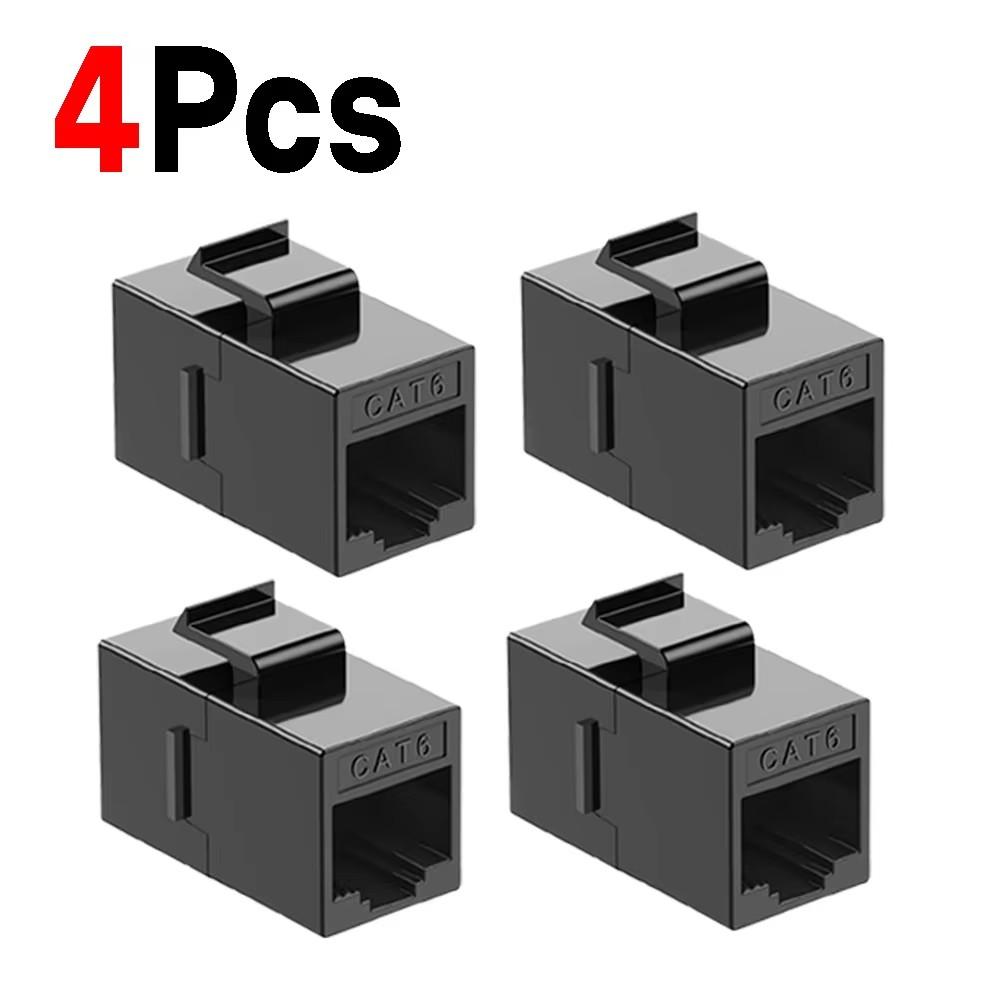 2/6/10PCS Cat6 Shielded Keystone Coupler Female To Female RJ45 10Gbps High-speed Ethernet Cable Extender Adapters Connectors