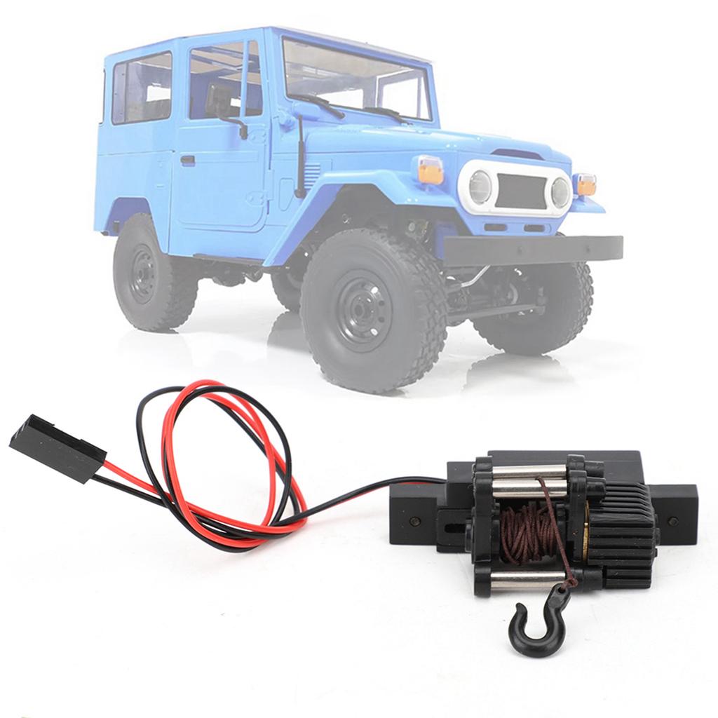 Plastic Metal Automatic Winch Upgrade Parts Accessories Fit for 116 RC Car WPL C34 C34K C34KMBlack