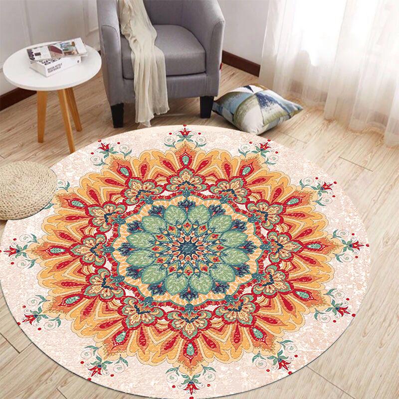 Украшение дома, простой стиль, коврик для гостиной, спальни, противоскользящий коврик, коврик для йоги, круглый ковер, коврик для двери, коврик для крыльца, Tapete Redondo