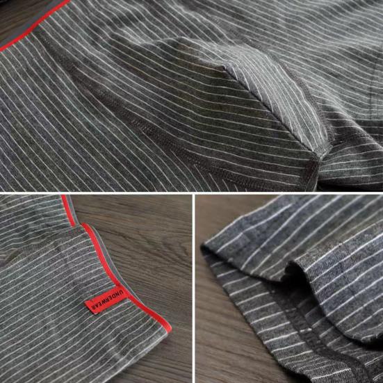 Мужское нижнее белье-боксеры со средней посадкой, эластичный пояс, полосатые шорты с принтом, U-выпуклые трусы с 3D вырезом, повседневная одежда