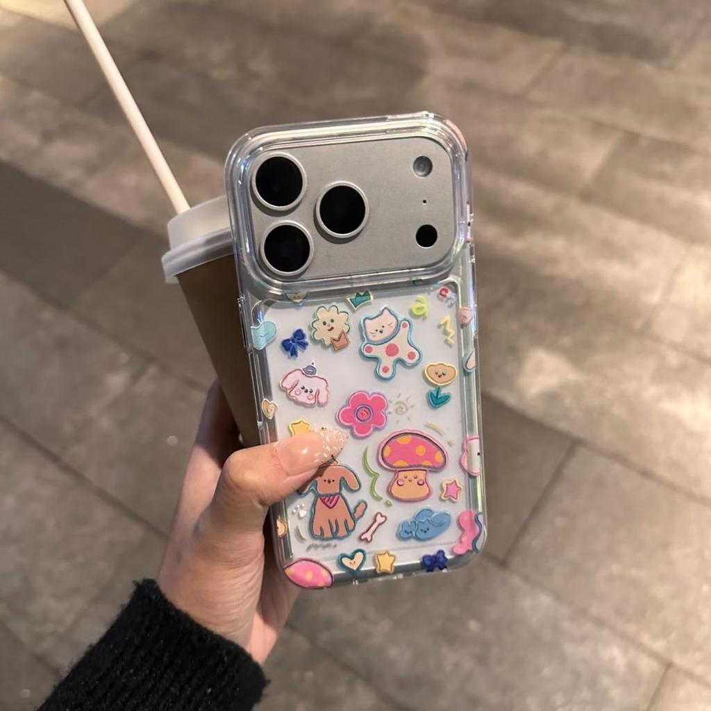 Очаровательные Животные Мультяшный Чехол Дофамин Для iPhone 17 Pro Max Air X XR XSMax 16 15 14 13 12 11 Мода Y2K Мягкая Задняя Крышка
