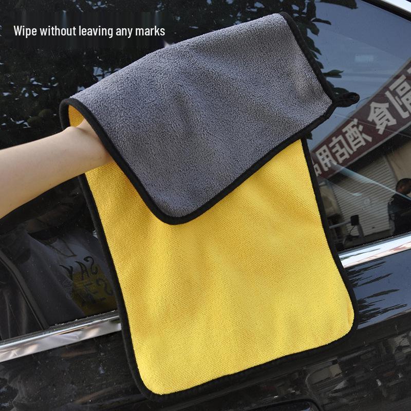 Двусторонняя быстросохнущая салфетка из кораллового флиса для чистки автомобиля, толстое и водопоглощающее полотенце.