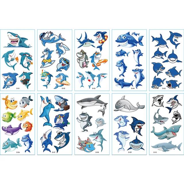 Новые 10 листов/партия детские милые мультяшные единороги временные татуировки наклейки для детского душа детский макияж для тела наклейки татуировки русалка па