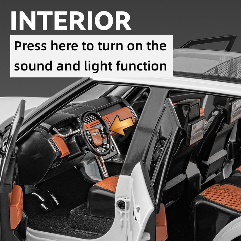 1/18 Land Rover Range SUV спортивная игрушечная машинка для детей литая модель миниатюрная звук свет двери открываются коллекция подарок для детей