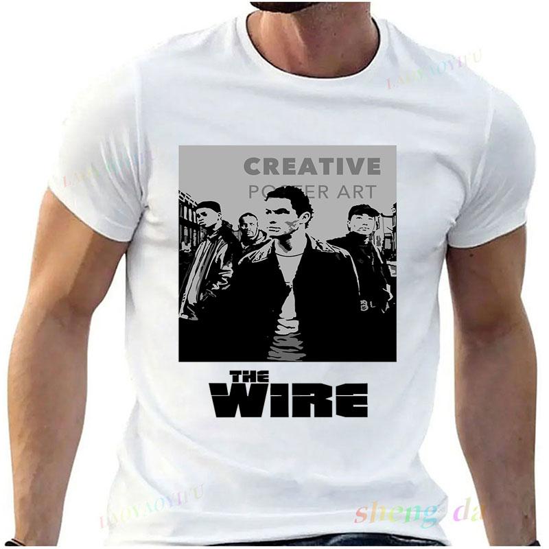 Футболки The Wire Криминальная драма Мужская рубашка Сериал Фильм Фанат Принт Хлопок Уличная одежда Харадзюку Унисекс Одежда Y2k