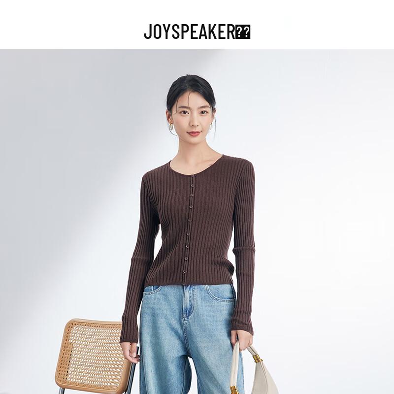 JOY SPEAKER Вязаный свитер с круглым вырезом, облегающий, в винтажном стиле