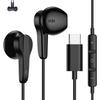 Наушники типа C Стереонаушники USB типа C Магнитные наушники с микрофоном и пультом дистанционного управления для предотвращения протечек Проводные наушники, совместимые с