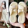 Модные универсальные тапочки для женщин, летняя верхняя одежда 2024 года, новые корейские кроссовки с толстой подошвой, пляжные сандалии One Line Drag