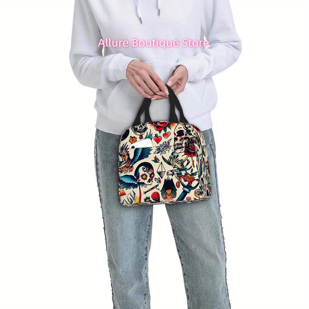 1pc, Tattoo Flash Art Design Collection Printed Thermal Bag, Insulation Bag, Insulated Bag. Not for Food Contact. Suitable for H