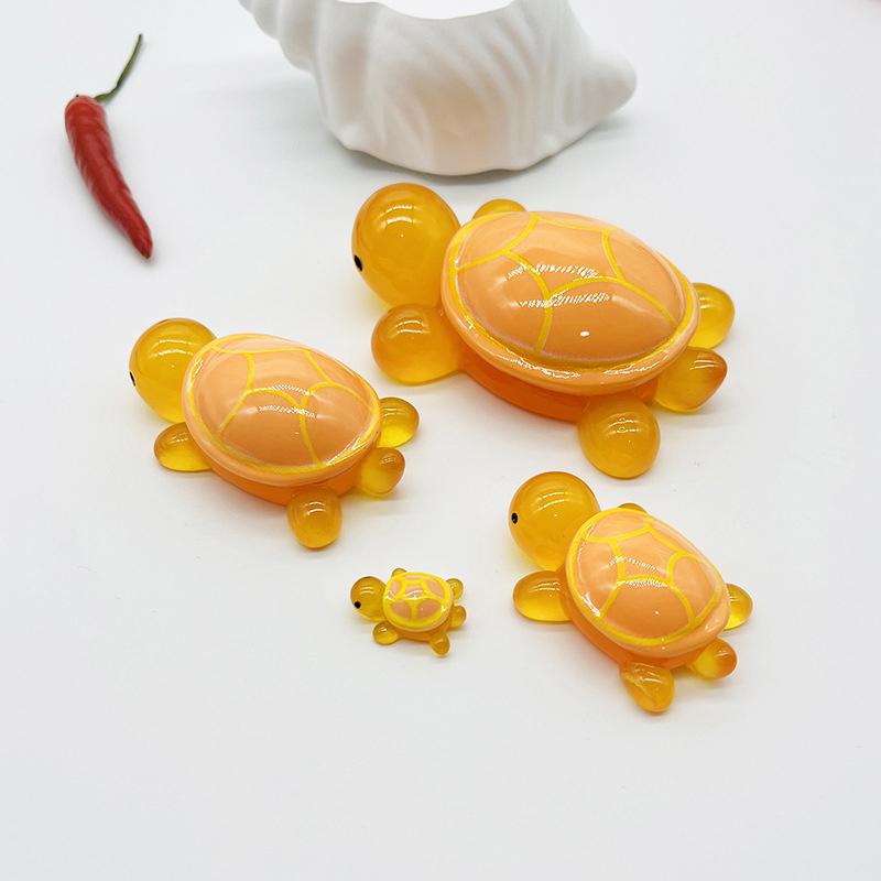 Mini Turtles Luminous Ornament Crafts Miniature Figures Tiny Turtles Micro Landscape Home Decoration Accessories Gifts
