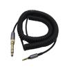 1.5m Spring Audio Wire Headset Cable Cord with 6.35mm Adapter for WH-1000XM3 XM2 XM4/H900N H800/WH-XB910N/MDR-XB950BT
