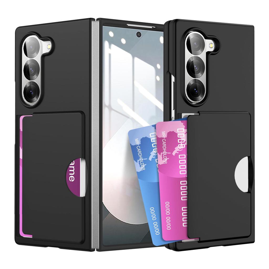 Прозрачный чехол-держатель для карт и подставка Samsung Z Fold7 - Матовый защитный дизайн для складного экрана