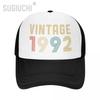 Mesh Cap Hat VINTAGE Trucker Birthday Gift for Unisex Women Born All the People Retro Baseball Caps Cool