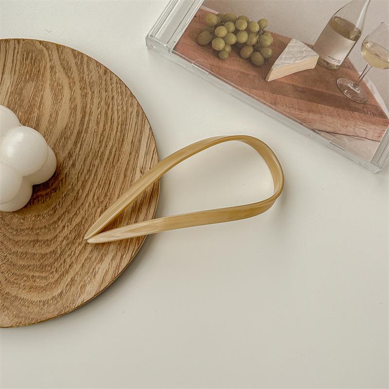 Современная U-образная ацетатная шпилька для женских летних пучков — стильный аксессуар для волос в китайском стиле