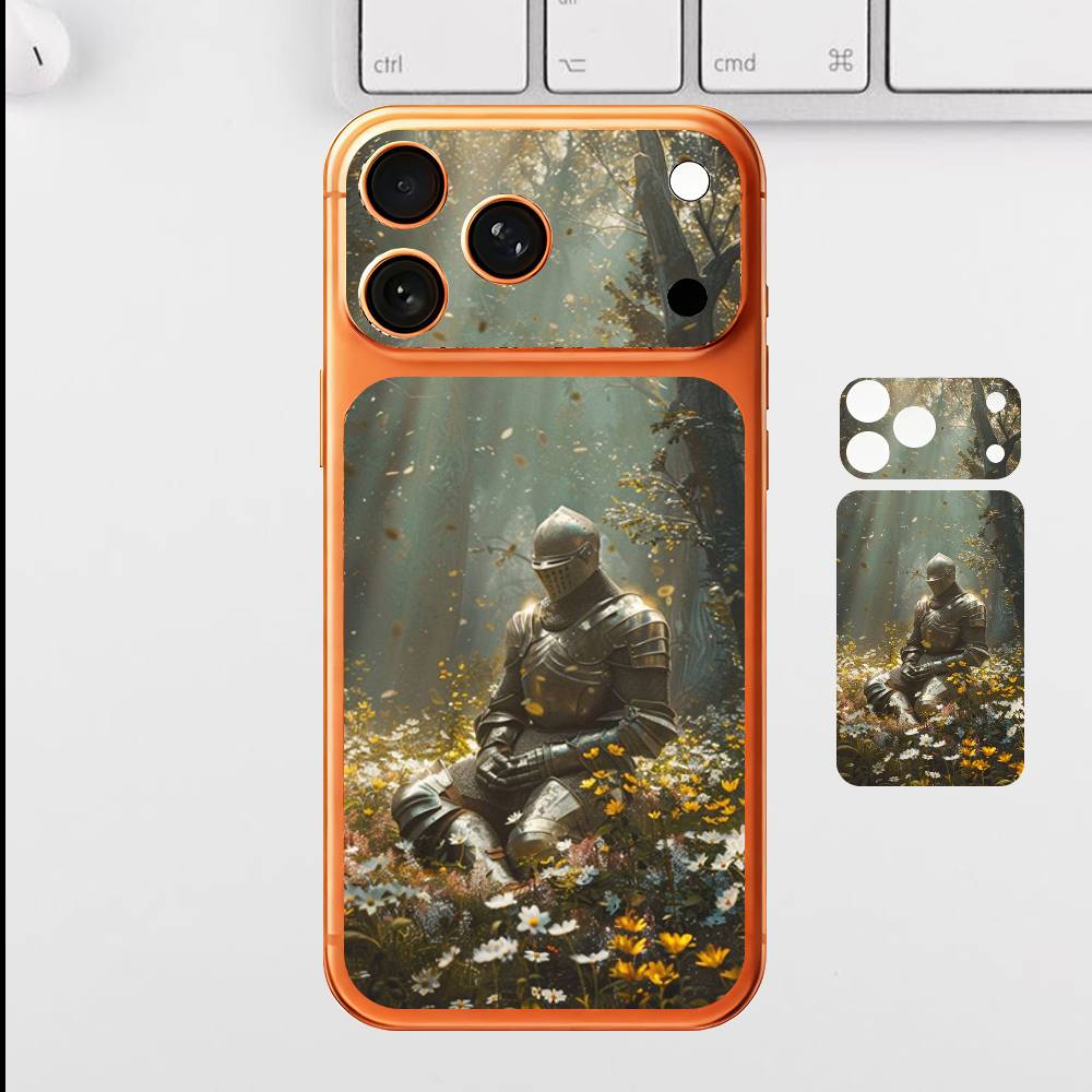 Рыцарь и Мир Для iPhone 17 Pro Max Полная Задняя Крышка Наклейка Обёртка Плёнка Задняя Защитная Наклейка Плёнка