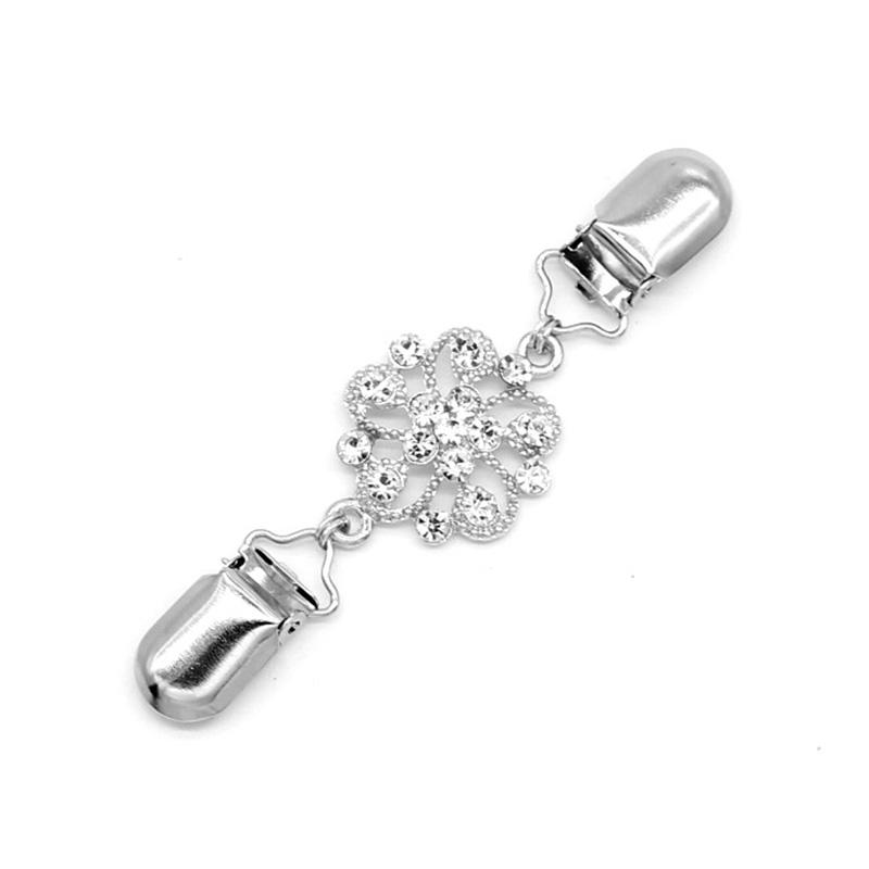 Клипса для кардигана в форме цветка со стразами, винтажная пряжка для шарфа, клипса для жилета, застежки для одежды, галантерея, шитье, клипса для одежды