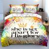 Set Apart for His Glory Set Bedding Duvet Cover Set Duvet Cover Pillowcases  (1 * Duvet Cover 2 * Pillowcases, without duvet insert)