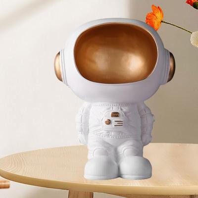 Статуэтка астронавта Чаша для хранения Контейнер для закусок Конфетница Скульптура фигурки космонавта из смолы Настольная