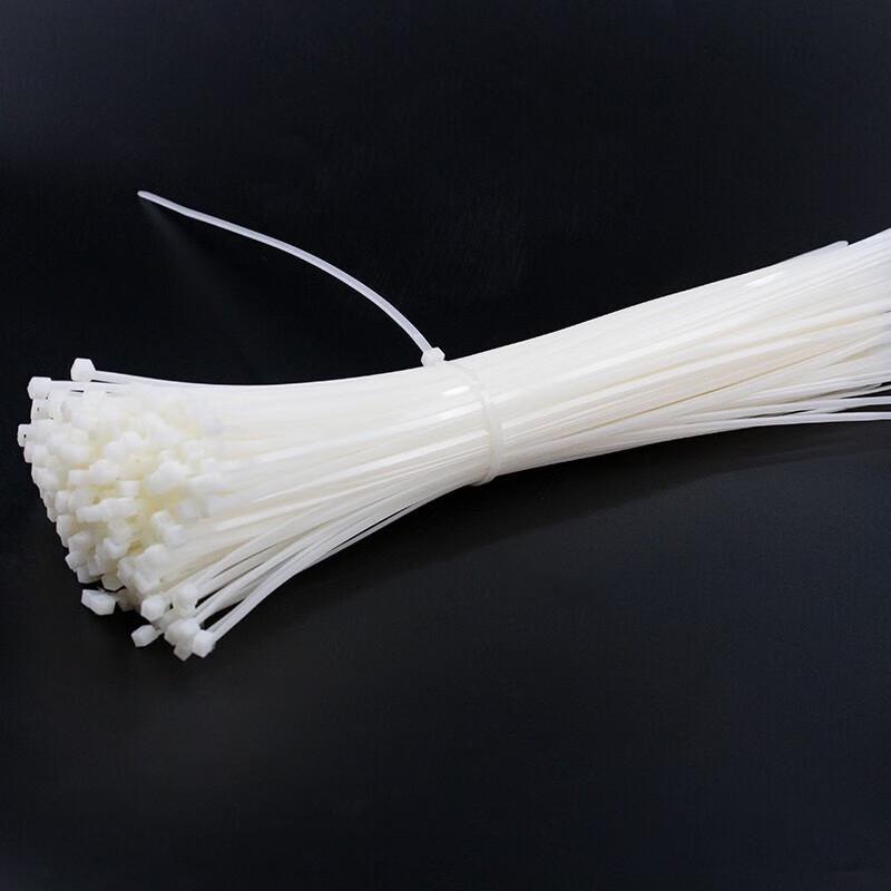 HASTYK White Nylon Self-Locking Cable Ties