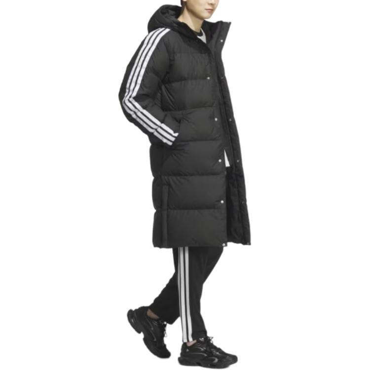 adidas Пуховик с 3 полосками Унисекс Черный JZ8731