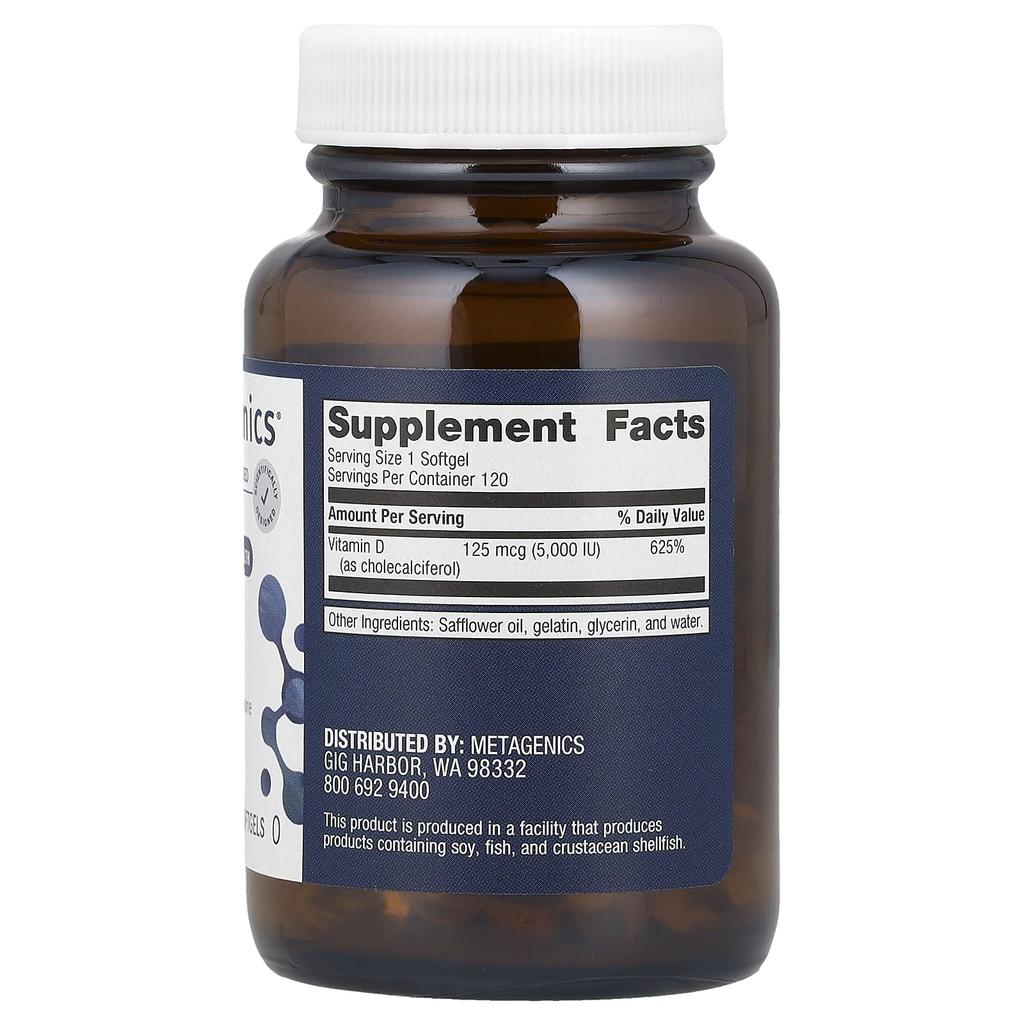 Vitamin D3 5000, 125Mcg(5,000Iu), 120 Softgels