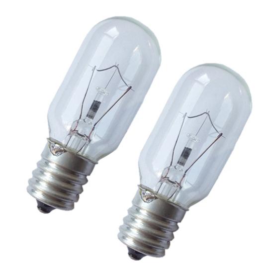 2Pcs E17 Oven Bulb High Temperature Resistance Professional Glass Microwave Stovetop Oven Lamp for Dryer