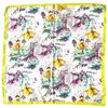 Silk 50x50cm Made In Ballerina G.Barsanti&Figli Women's 100% Scarf, Oval, Square, Italy, Pattern, Yellow-Green