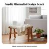 Woven Rope Footrest Nordic Design Footstool Multi-Functional Multipurpose for Homeowners, Interior Designers, Patio, Bedroom