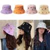 Little Bear Fisherman Hat Bear Print Sunshade Bucket Hat Leisure Flat Top Cap  Men