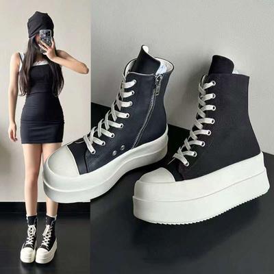 Инс супер огонь толстоподошвенные увеличивающие рост кеды женские маленькие повседневные туфли женские весенне-осенние новые высокие кеды