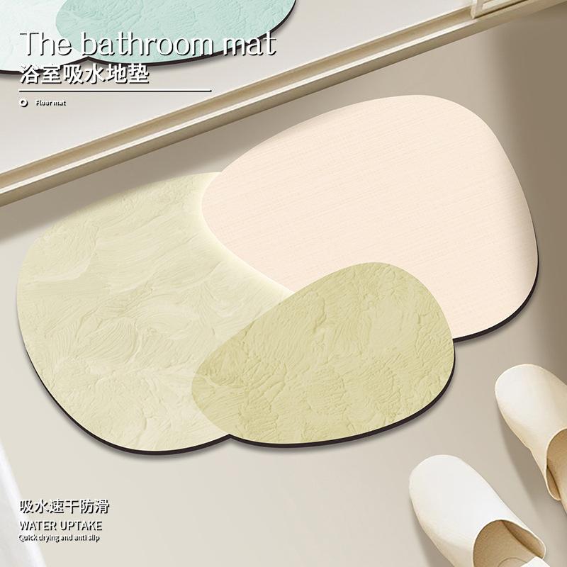 Bathroom floor mat diatom mud non-slip absorbent soft mat bathroom kitchen foot mat bathroom door toilet carpet for Home