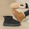 Женские зимние ботинки на толстой платформе, зимние повседневные короткие ботинки из искусственной замши с подкладкой из искусственного меха, женские нескользящие теплые удобные ботильоны