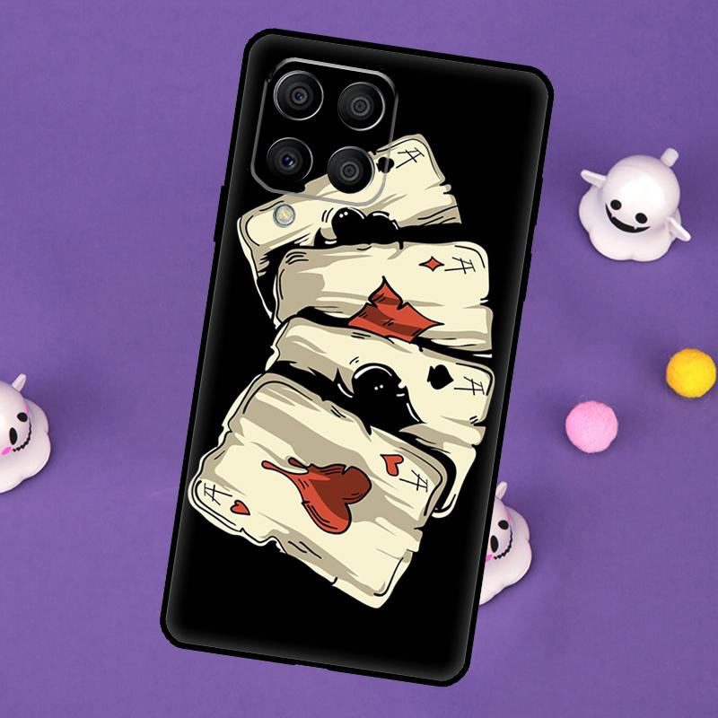Чехол для Samsung Galaxy M32 M52 M12 M13 M33 M23 M53 M15 M55 M31 M51 M14 M34 M54 M20 с рисунком карт для покера