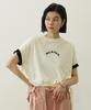 Milkfed Casual Colored Sleeve Edge Short Off White Women's Top,