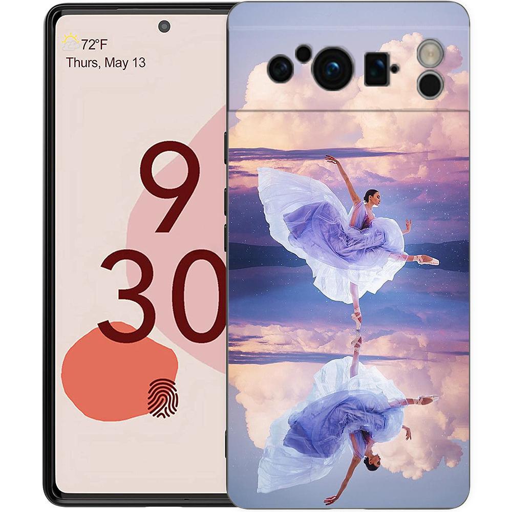 Простой балет «Лебединое озеро» для Google Pixel 8 7 6 Pro 6A 5G Черный чехол для телефона Мягкая противоударная задняя крышка Силиконовый ТПУ чехол Coque