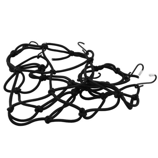 Adjustable Bungee Cargo Net Universal 30cm X 30cm Black Luggage Mesh for Motorcycle
