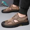 Woodpecker sandals men's 2025 summer new hollow breathable hole shoes dad wears soft sandals