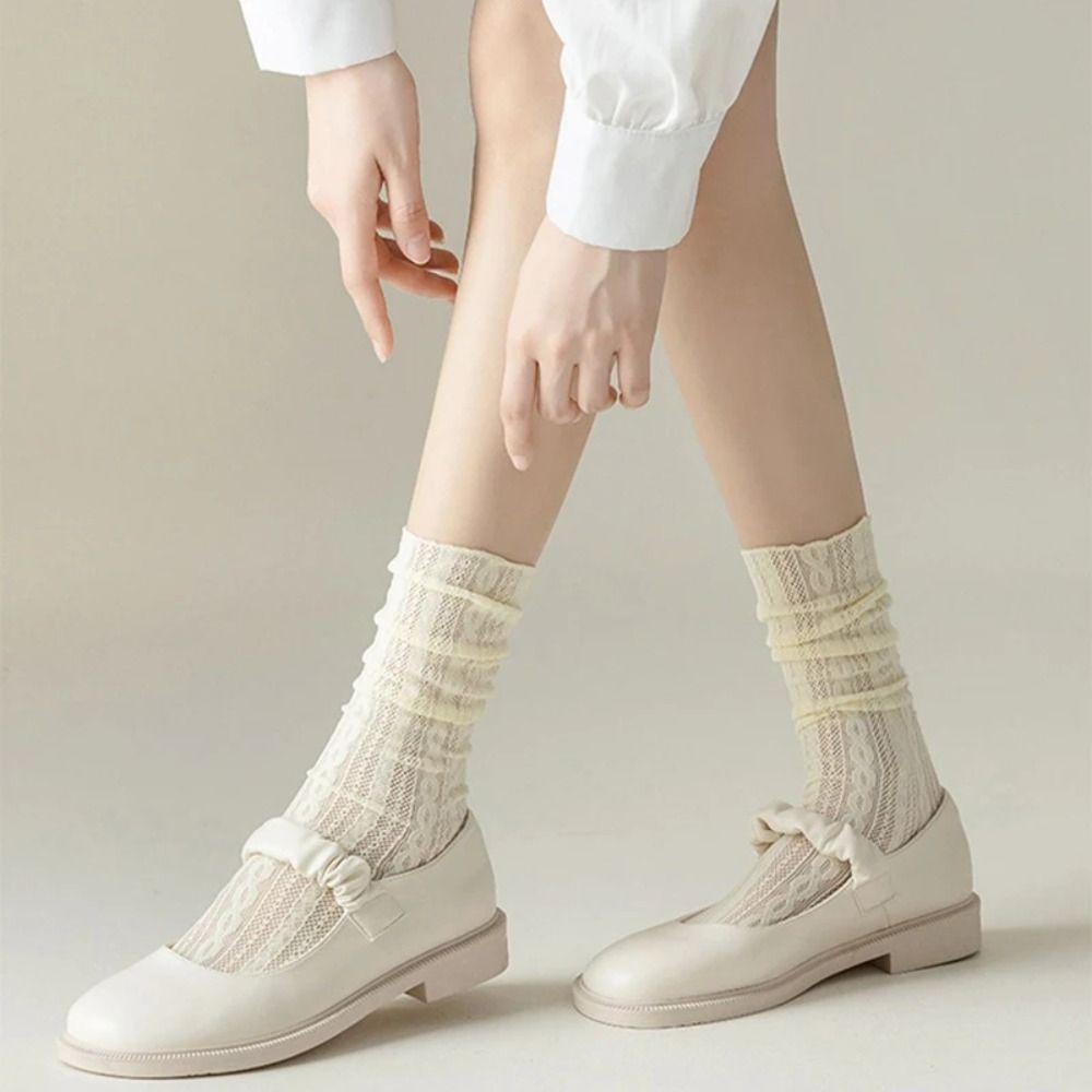 Mesh Lace Socks Hollow Out Women Socks Elastic Short Sock