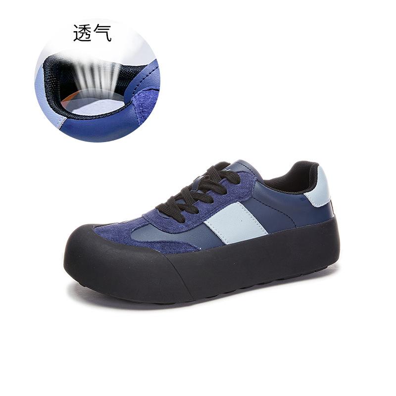 Кожаные маленькие белые туфли женские весна 2025 новые туфли на плоской подошве женские повседневные универсальные женские туфли платформа немецкие тренировочные туфли женские