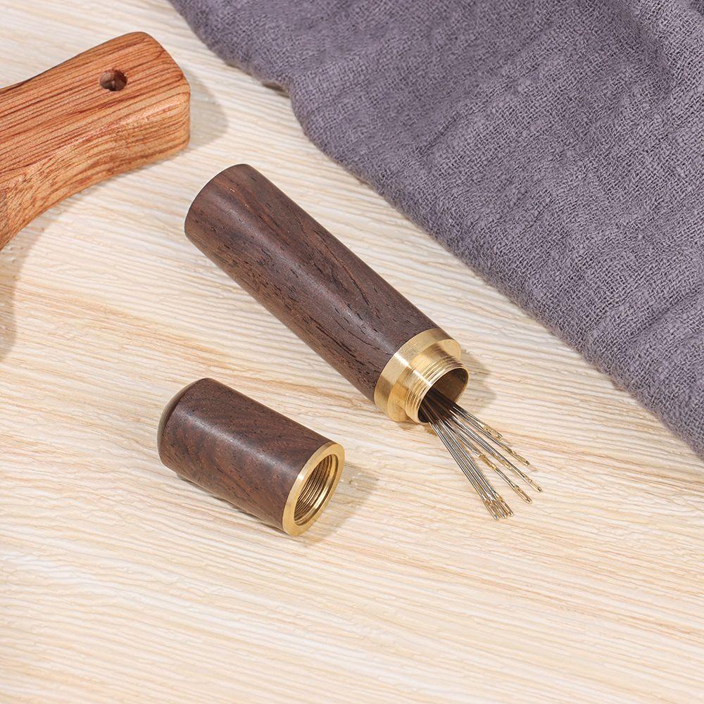 Needlework Wooden Needle Case Embroidery Sewing Tools Hand Sewing Needles Self Threading Needles
