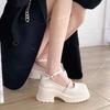 Женская мода на толстой подошве, осенняя новинка, пряжка, круглый носок, мелкий повседневный толстый каблук, туфли Мэри Джейн, Zapatillas Mujer