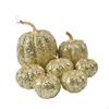7 Pieces Artificial Glitter Pumpkins Desk Ornaments Party Supplies Thanksgiving Decorations for