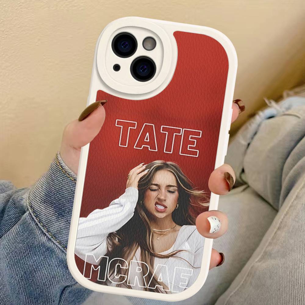 Tate M-McRae Singer For IPhone 16 15 14 13 12 11 Pro Max Plus Shockproof Leather Soft Phone Cover